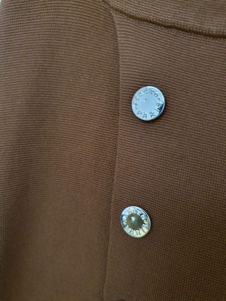 산드로 sandro 골드 버튼 슬릿 니트 스커트--4