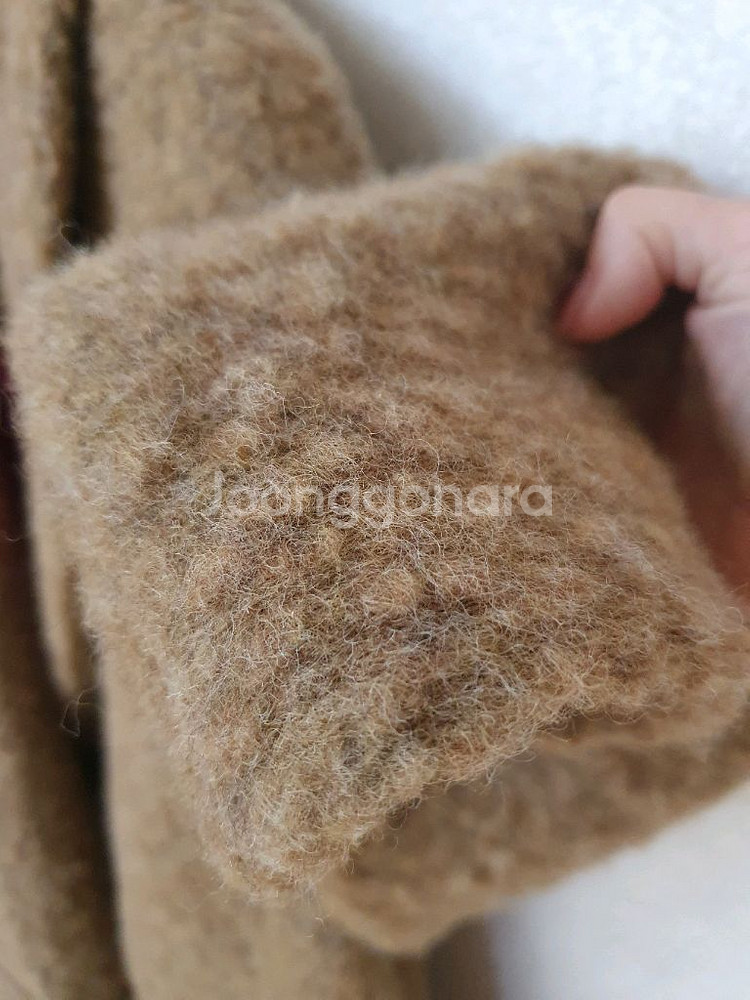 빔바이롤라 BIMBAYLOLA 카멜 부클레 코트--5