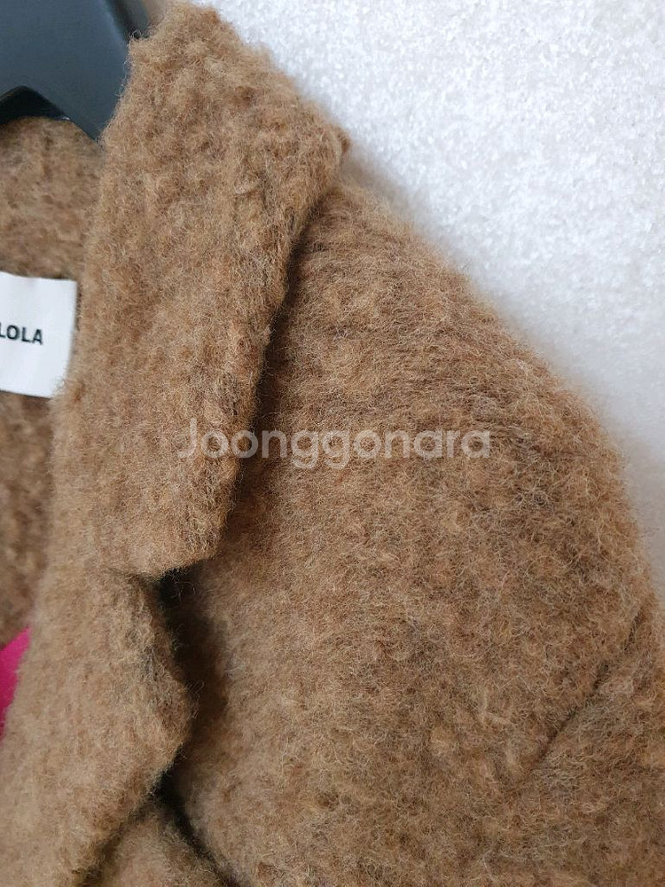 빔바이롤라 BIMBAYLOLA 카멜 부클레 코트--4