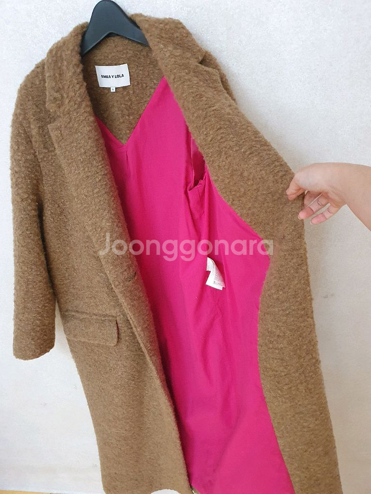 빔바이롤라 BIMBAYLOLA 카멜 부클레 코트--6