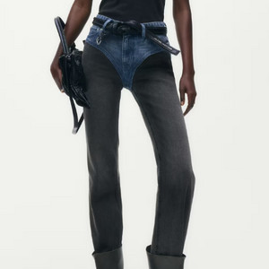 h&m 글렌마틴스 투톤 스트레이트 레그 진