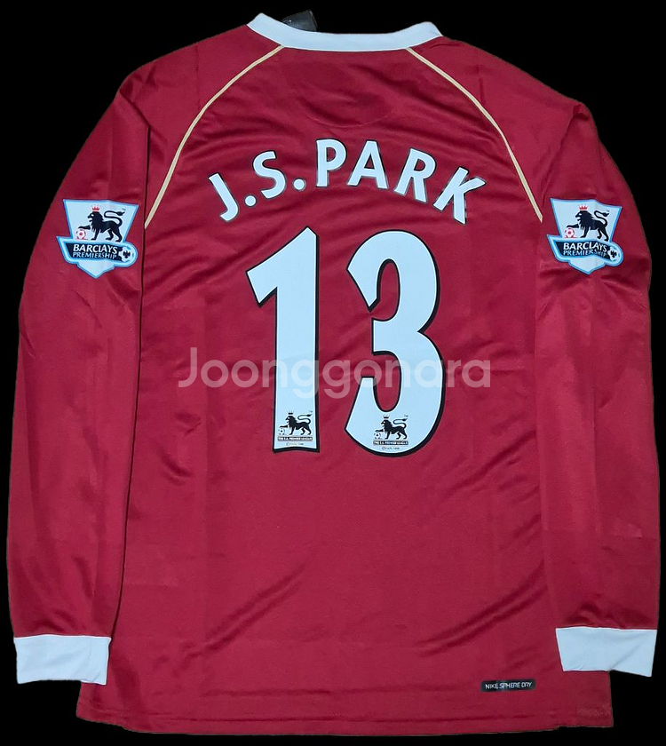 06-07 맨유 홈 박지성 긴팔 유니폼 L사이즈 레플리카--0