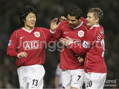 06-07 맨유 홈 박지성 긴팔 유니폼 L사이즈 레플리카--8