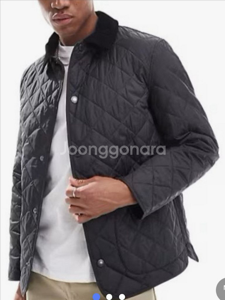 [새상품] 바버 린드필드 퀼팅 블랙 자켓 S사이즈--0