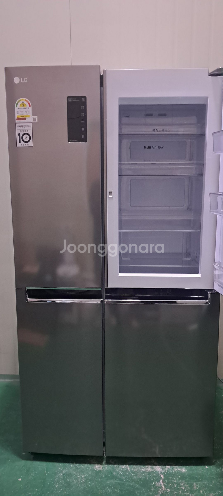 1598 엘지디오스 636L 2도어양문형냉장고(메탈)--4