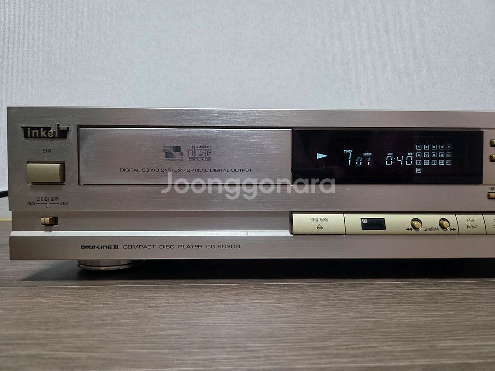 인켈 금장 CD플레이어,리모컨 포함--1