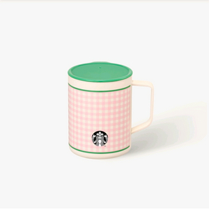 (택포)스타벅스 그로서리 마켓 데비 텀블러 핑크 체크