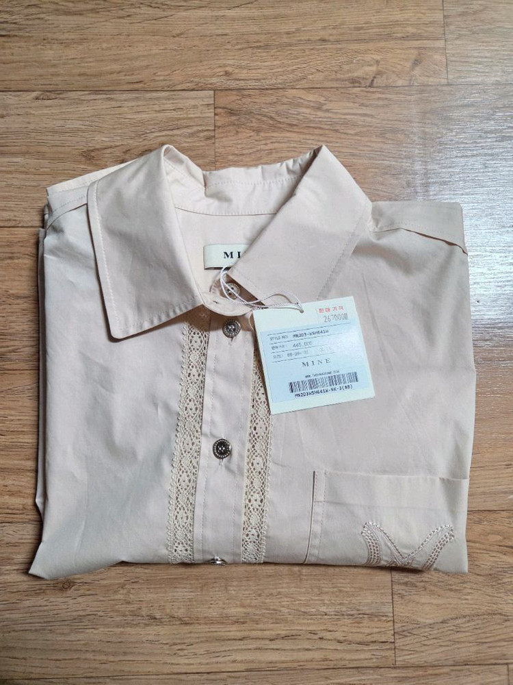 [새상품] 한섬 마인MINE 셔츠 66 타임 랑방 더캐시미어--5
