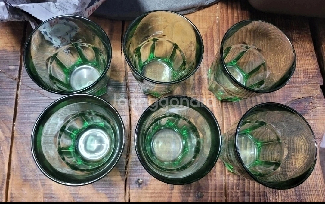 미사용/국산 유리잔 6개 세트 전부--1