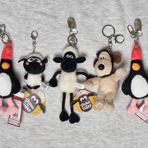 월레스와 그로밋 키링 인형 세트