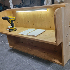 원목 간이책상 선반