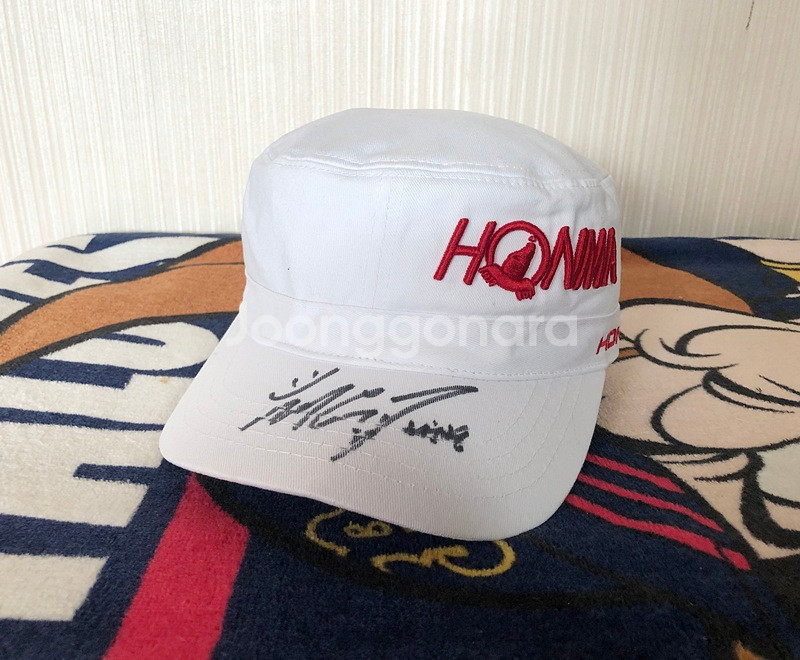 LPGA KEB-하나뱅크 챔피언십 혼마골프 허윤경프로 싸인모자--0