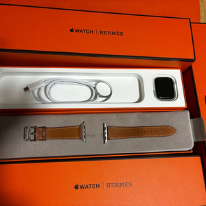 애플워치 에르메스8 &골드싱글 가죽스트랩 &정품 밀레니즈루프포함
