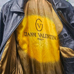 지아니 발렌티노 빈티지 가죽자켓100 양가죽 봄버자켓 XD34