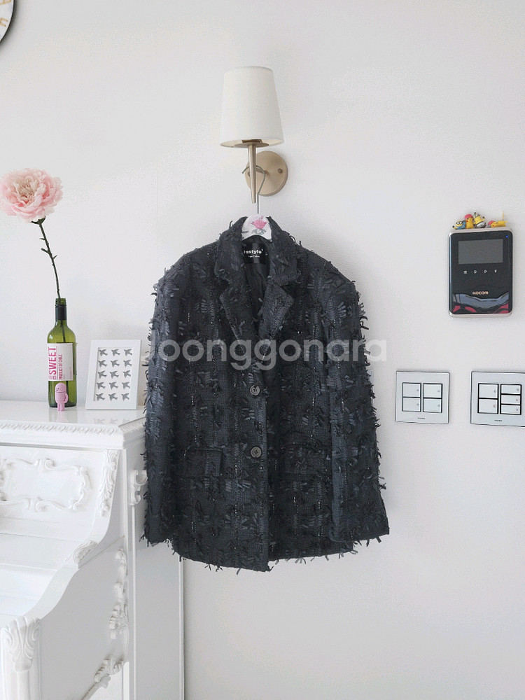 편집샾 보그 오버핏 블랙자켓(반택포)--0