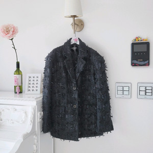 편집샾 보그 오버핏 블랙자켓(반택포)