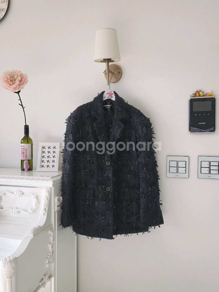 편집샾 보그 오버핏 블랙자켓(반택포)--4