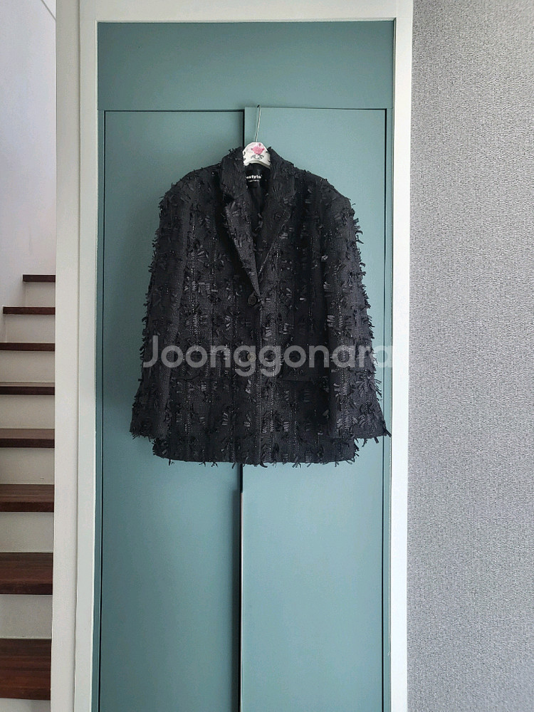 편집샾 보그 오버핏 블랙자켓(반택포)--7