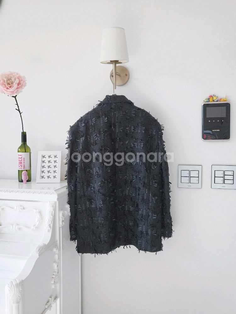 편집샾 보그 오버핏 블랙자켓(반택포)--6