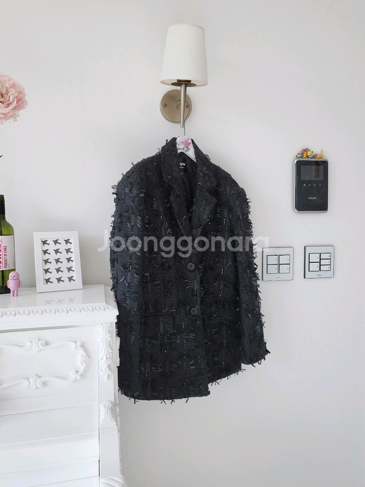 편집샾 보그 오버핏 블랙자켓(반택포)--5