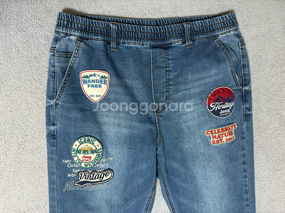 Jeep 패치워크 데님 청바지 팬츠 34 리바이스 캘빈클라인--0