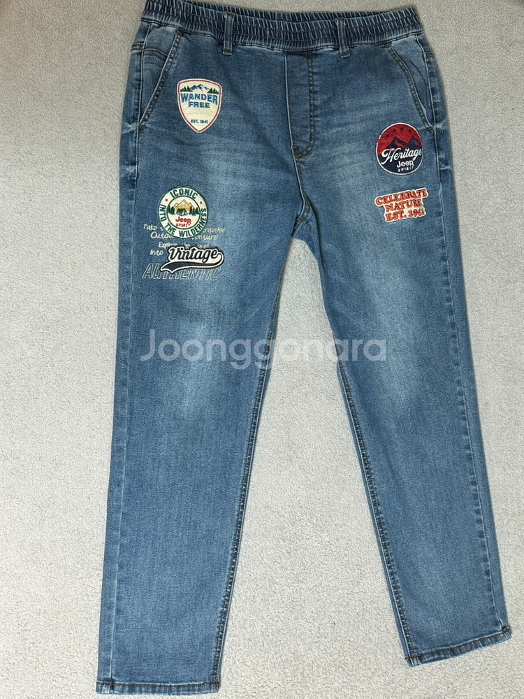 Jeep 패치워크 데님 청바지 팬츠 34 리바이스 캘빈클라인--1