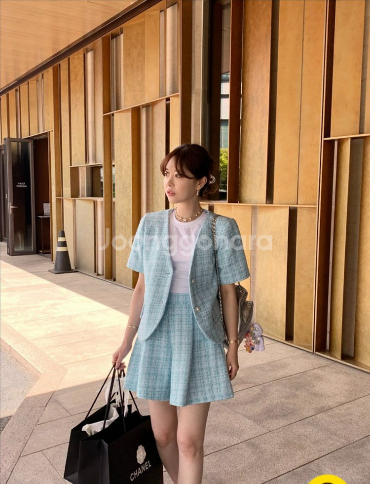 바이씨니 베비체크트위드 셋업--1