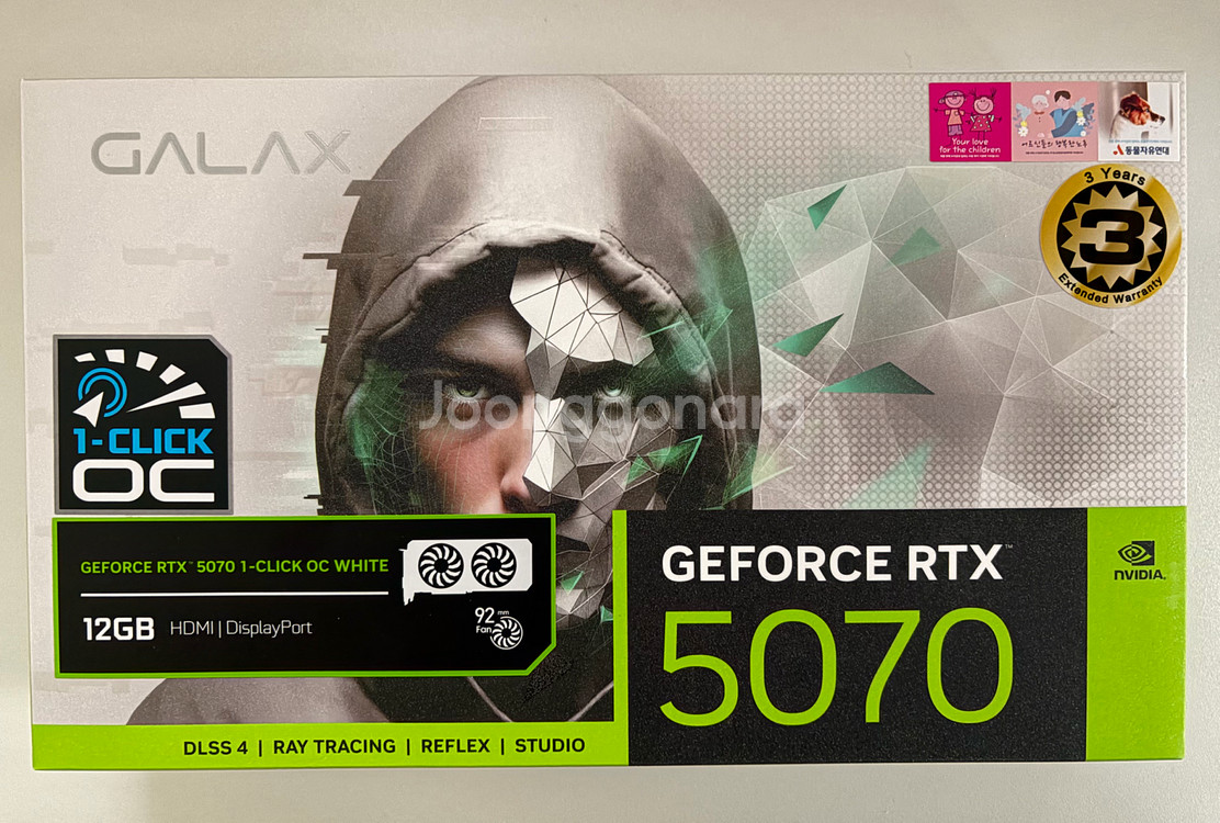 갤럭시 지포스 RTX5070 화이트 OC D7 12GB 판매--0