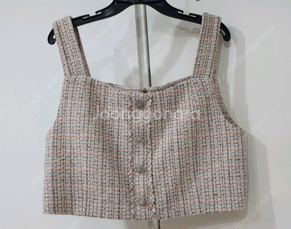 새상품 플라스틱아일랜드 트위드 뷔스티에 셋업(착불)--4