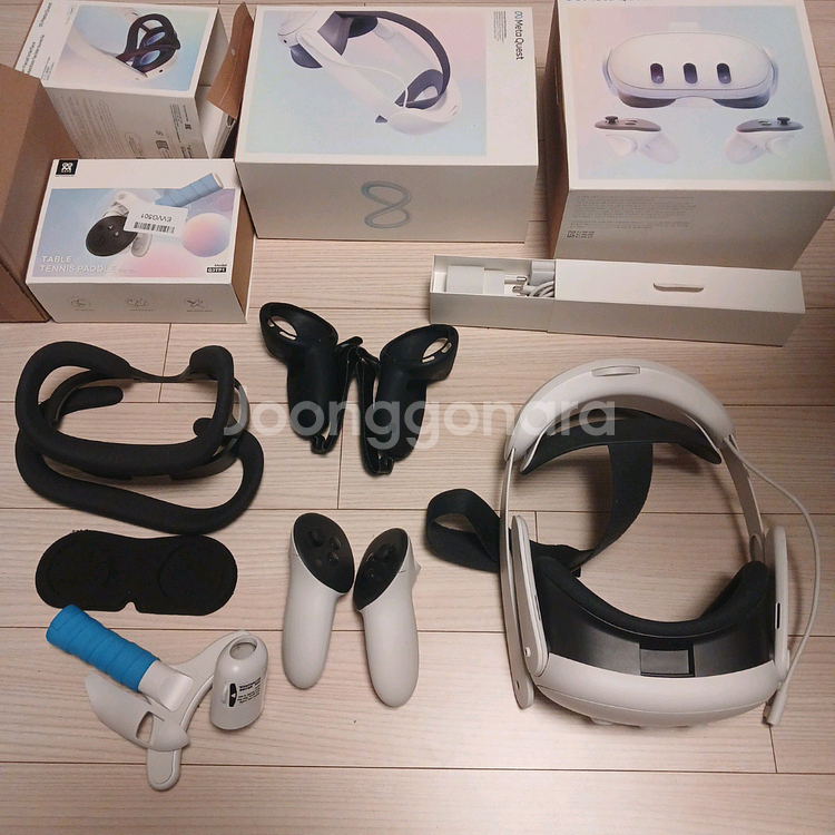 메타퀘스트3 128 정품 악세사리 베터리등 풀박스--0