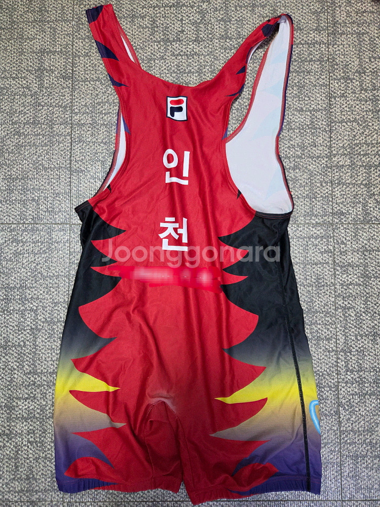 휠라 만성중 레슬링 시합복(레슬링복) L~XL--1