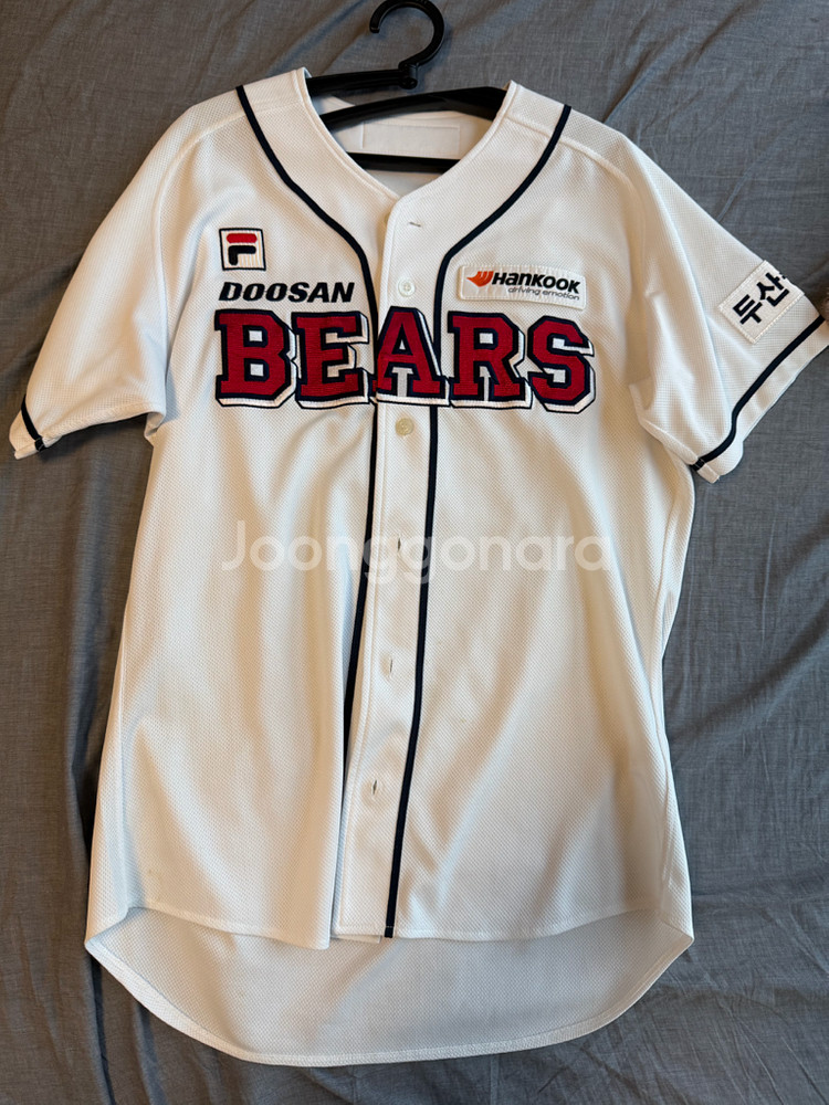 110 두산베어스 휠라 어센틱 김재환 홈 유니폼--0