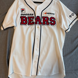110 두산베어스 휠라 어센틱 김재환 홈 유니폼