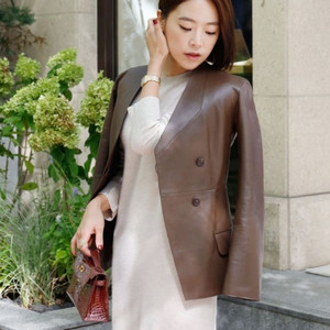 몽또또 브라운 램스킨 자켓 XS사이즈