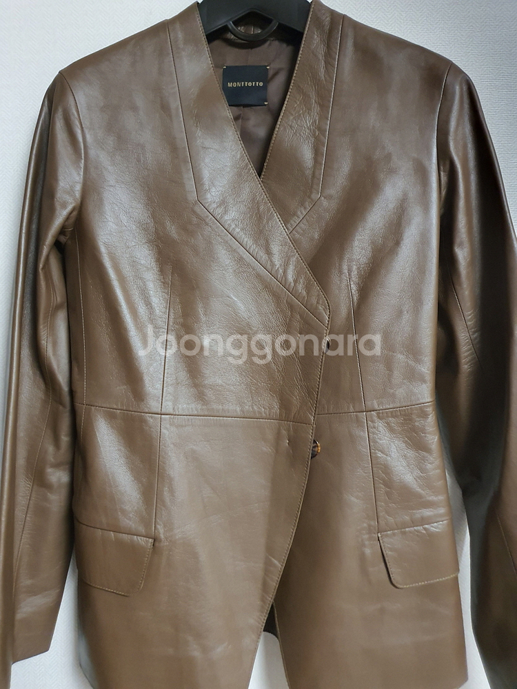 몽또또 브라운 램스킨 자켓 XS사이즈--4
