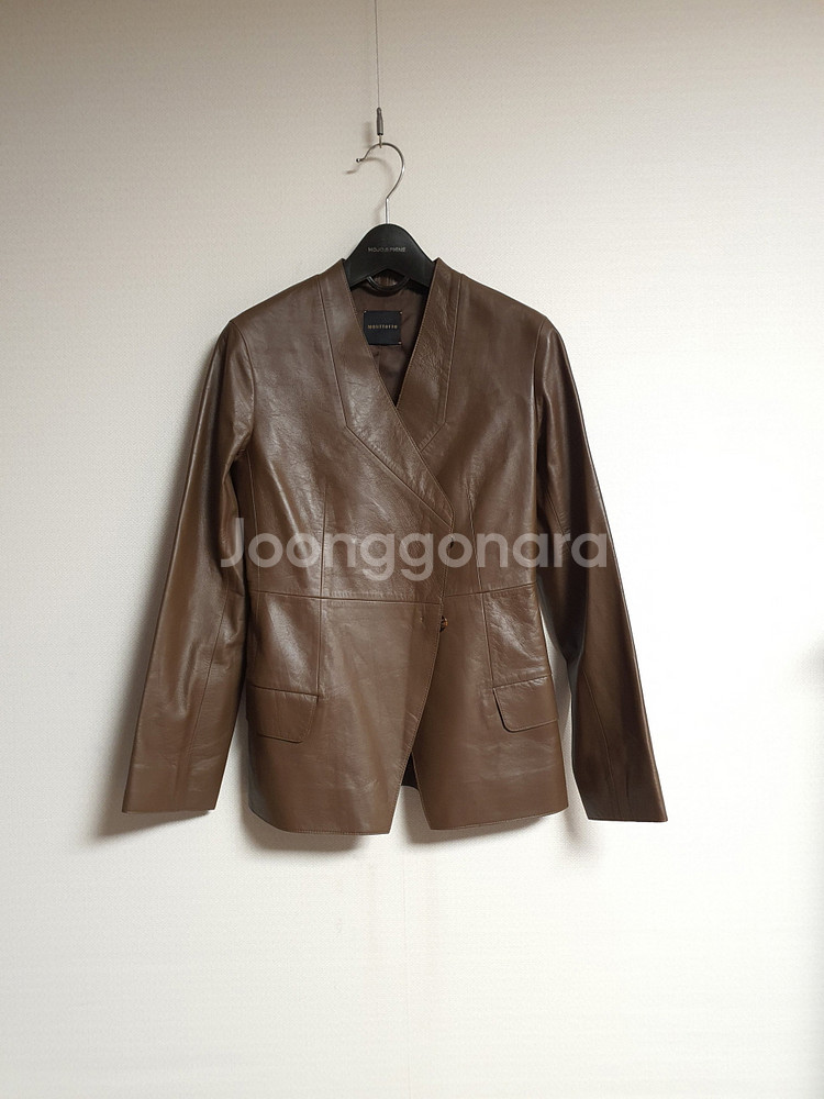 몽또또 브라운 램스킨 자켓 XS사이즈--3