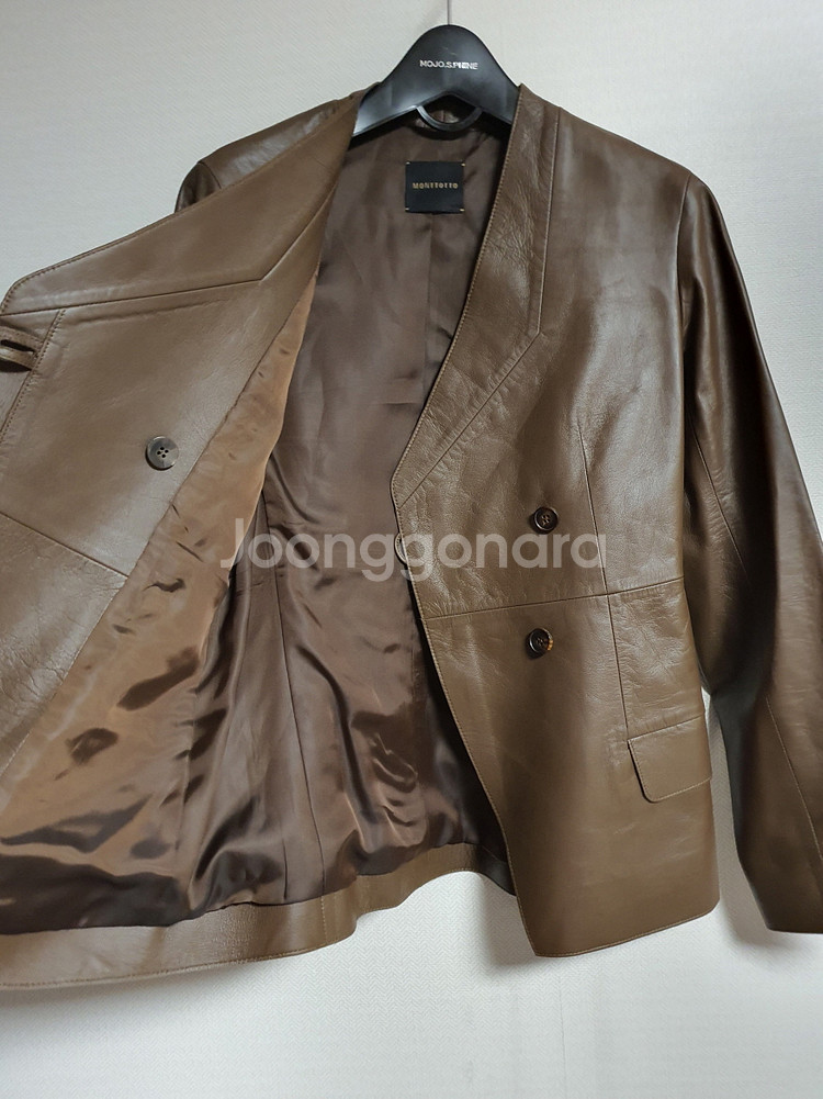 몽또또 브라운 램스킨 자켓 XS사이즈--8