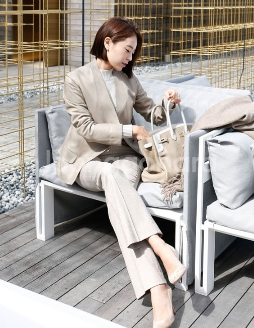 몽또또 베이지 램스킨 자켓 S사이즈 사이--2