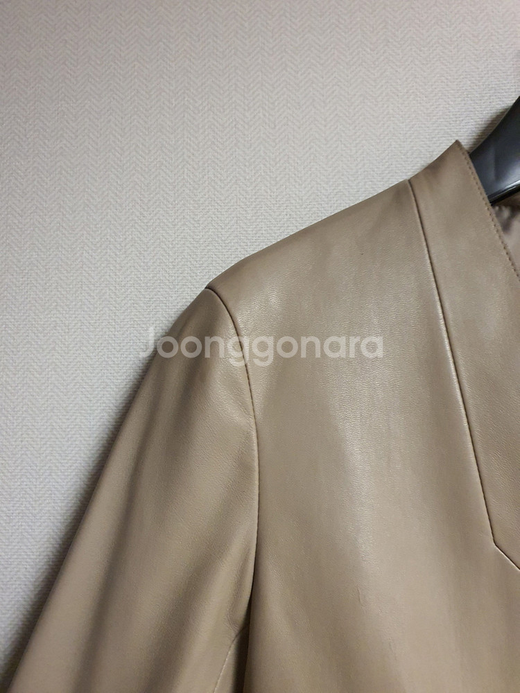 몽또또 베이지 램스킨 자켓 S사이즈 사이--5