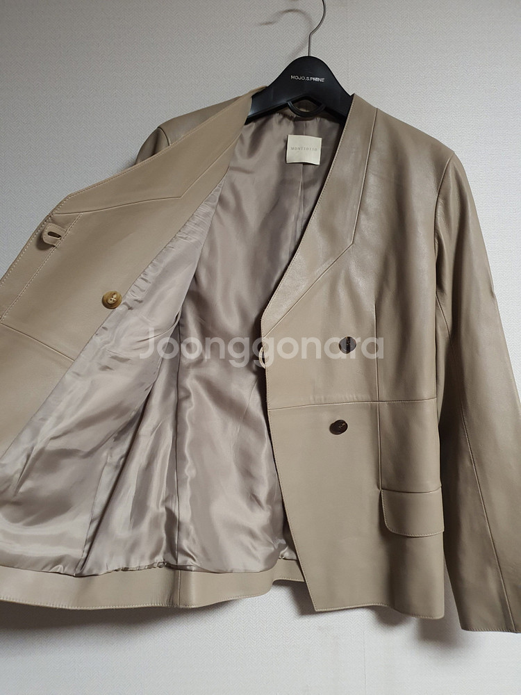 몽또또 베이지 램스킨 자켓 S사이즈 사이--7