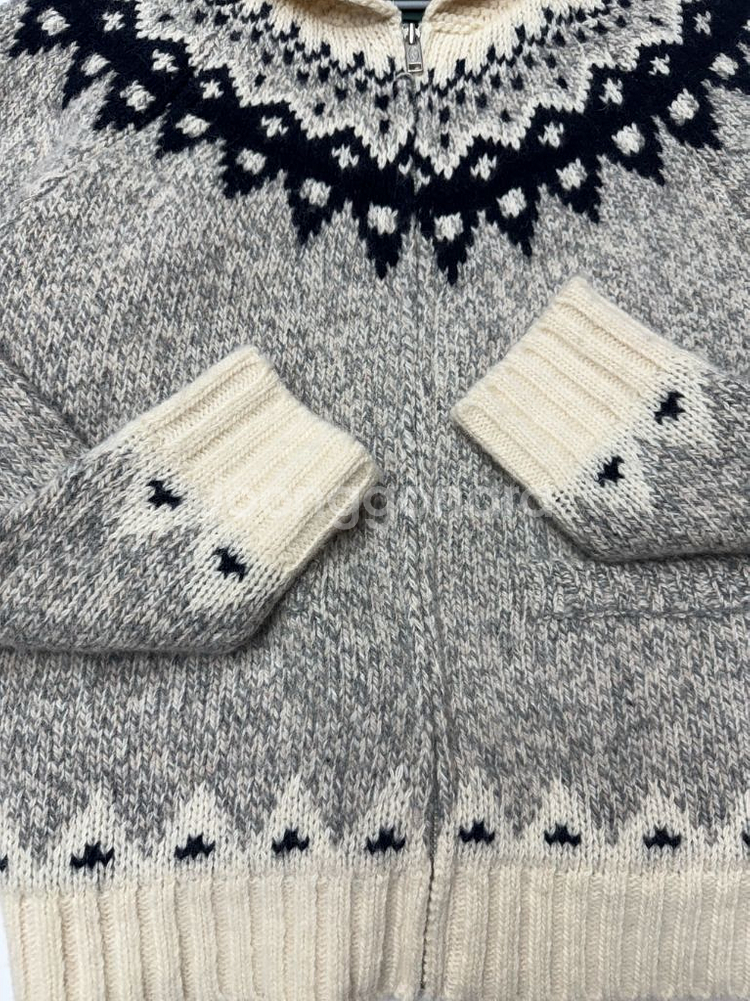 더바넷 Nordic Zip-Up Knit Cardigan--4