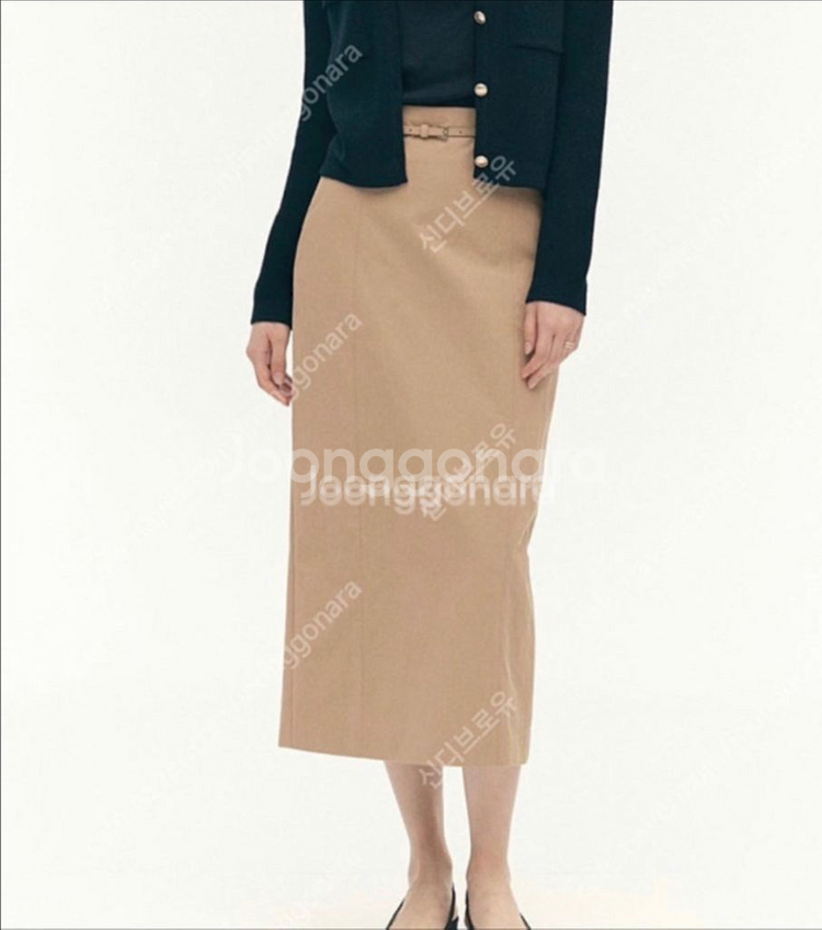 시에 sie 젠느 코튼 벨티드 카멜, 블랙 s 팔아요--1