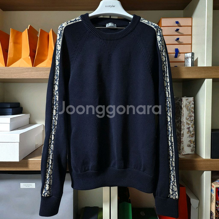 [새상품급]디올 오블리크 인서트 니트 M 네이비--0