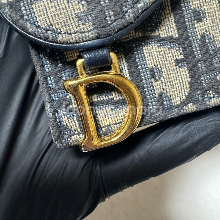 디올 오블리크 새들 카드지갑--3