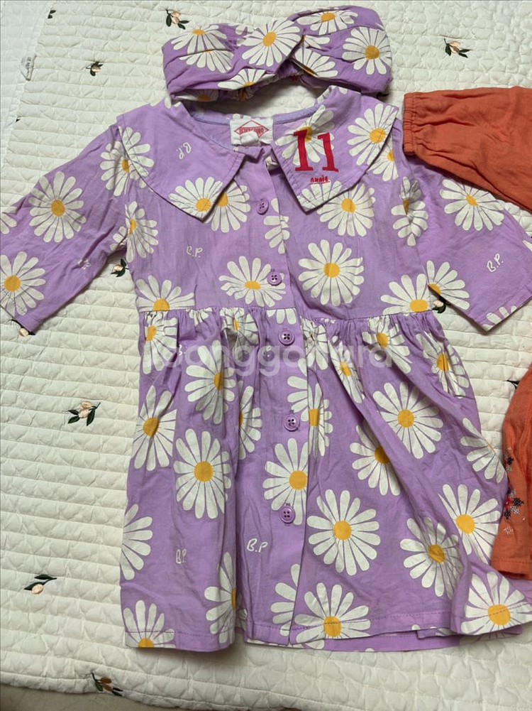 베베드피노 밍크뮤 원피스 90 일괄 (헤어밴드포함)--1