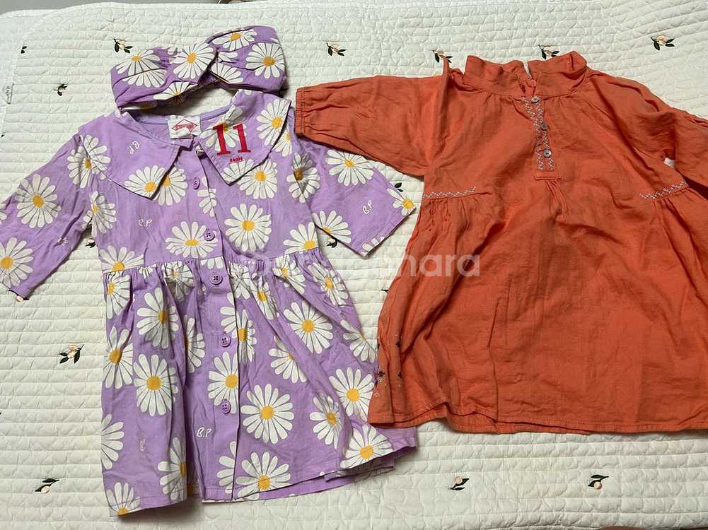 베베드피노 밍크뮤 원피스 90 일괄 (헤어밴드포함)--0