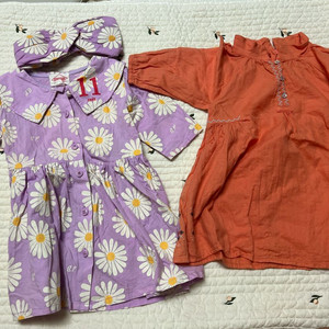 베베드피노 밍크뮤 원피스 90 일괄 (헤어밴드포함)