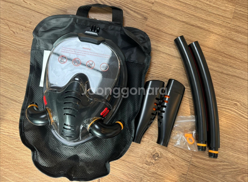 라이프 프로덕트 풀페이스 듀얼튜브 스노쿨링 마스크 (새상품)--0