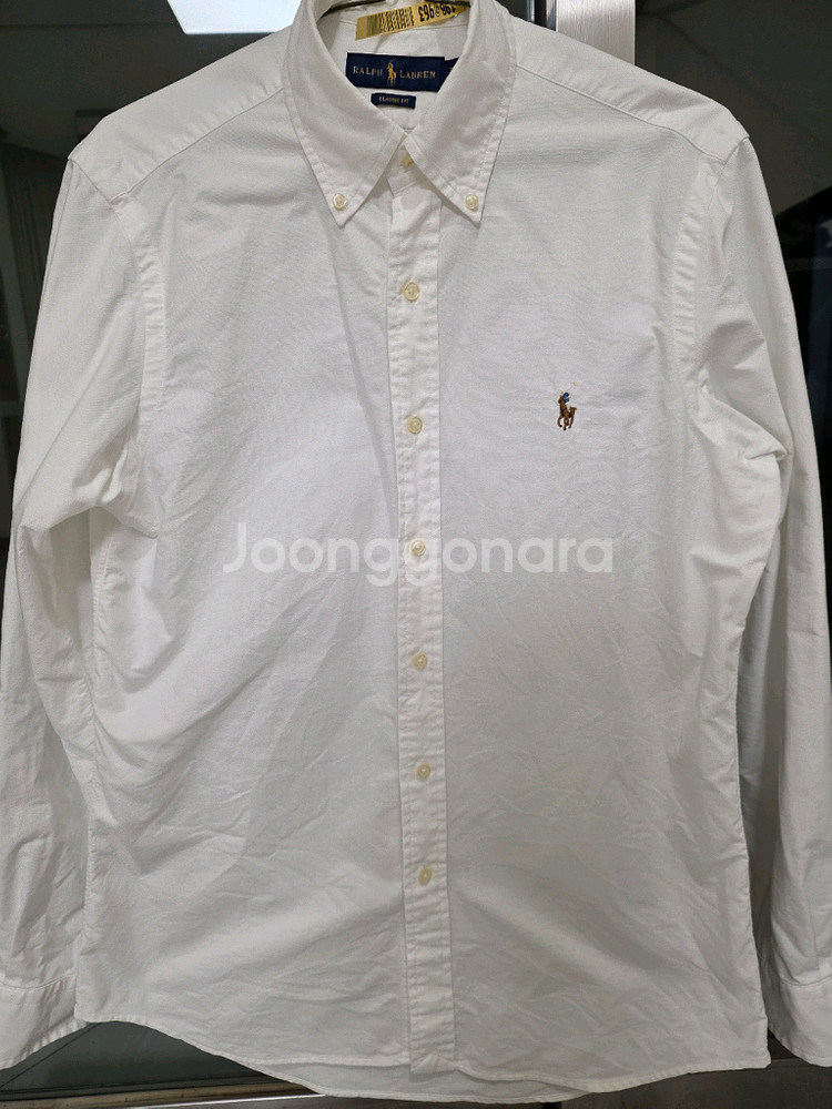 폴로 랄프로렌 남성 화이트 셔츠 클래식 핏 S qr가능--1