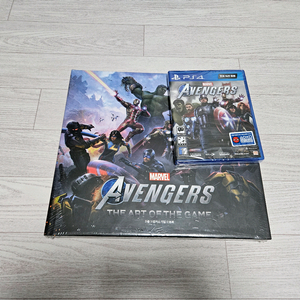 모두 미개봉) 마블 어벤져스 PS4 게임과 아트북